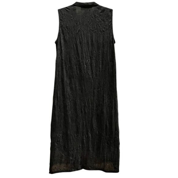 Pure Essence Pullover Sleeveless Sheer Duster Vest in Dark Black Women’s M - Picture 2 of 4